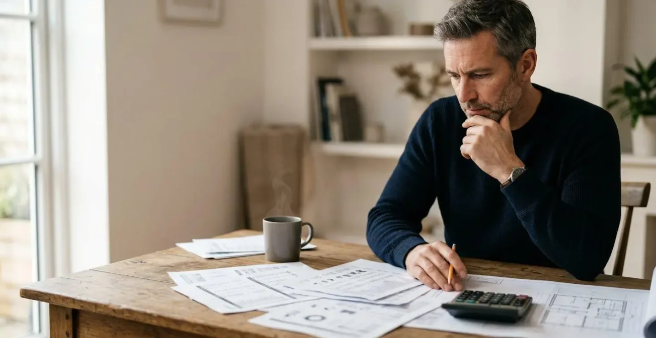Investisseur analysant des documents financiers pour calculer la rentabilité d'un investissement locatif