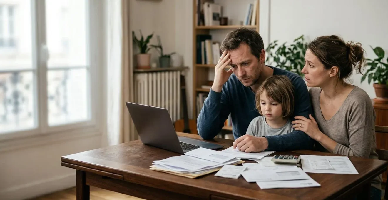 Famille française face aux difficultés financières liées aux exclusions d'assurance prêt immobilier