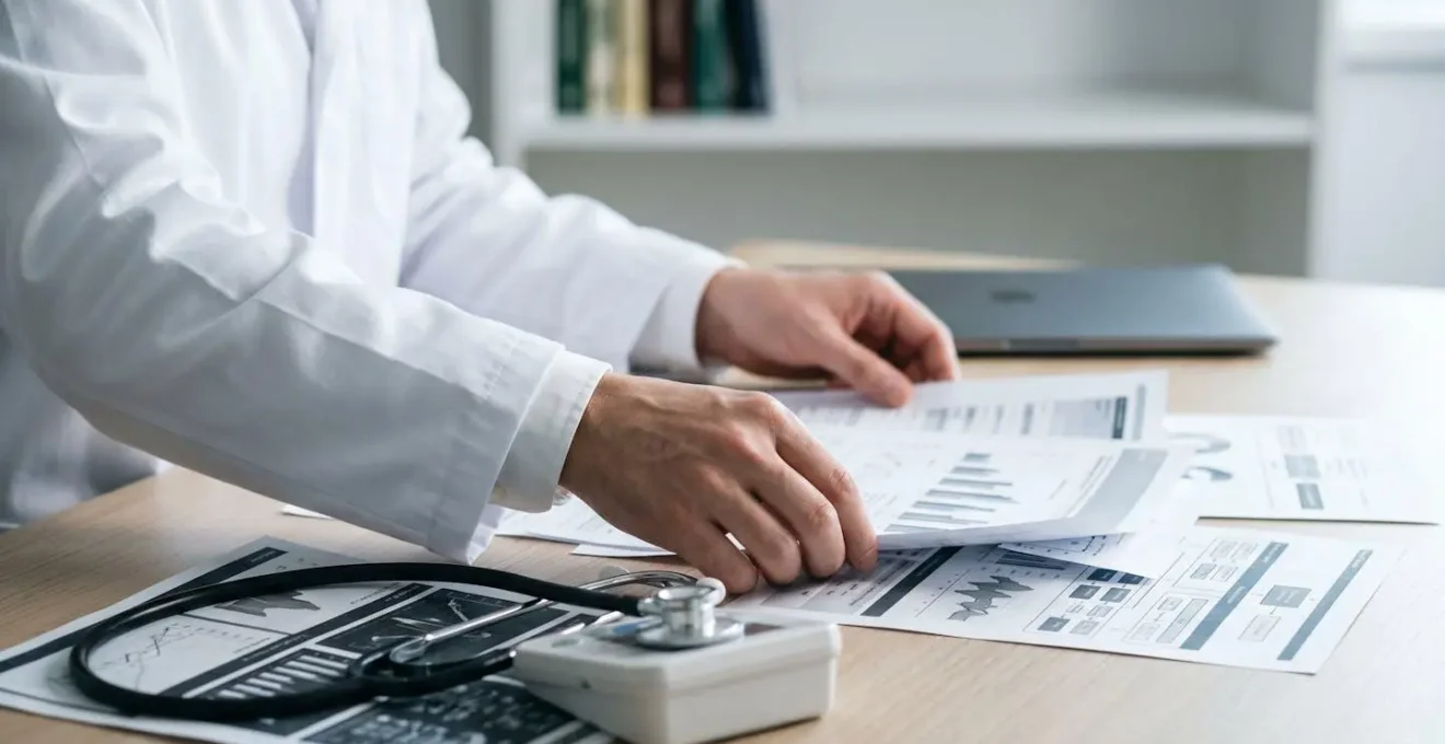 Expert médical examinant un dossier médical pour contester une exclusion d'assurance emprunteur
