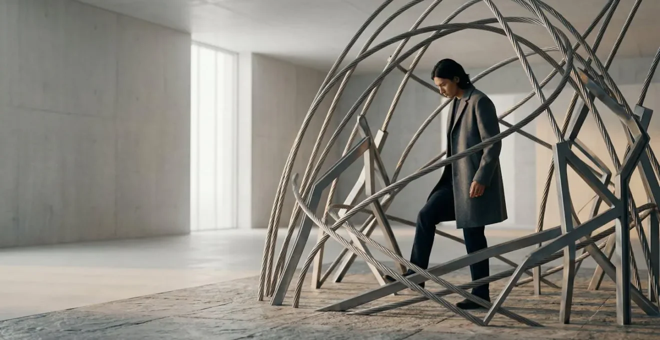 Concept symbolique illustrant le piège financier de la garantie perte d'emploi pour prêt immobilier